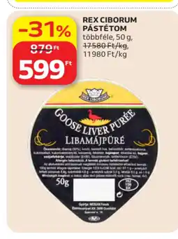 Auchan Rex ciborum pástétom ajánlat