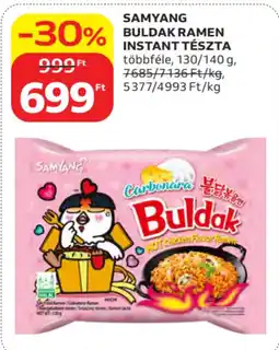 Auchan Samyang buldak ramen instant tészta ajánlat