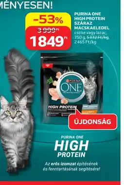 Auchan Purina one high protein száraz macskaeledel ajánlat
