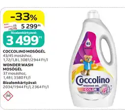 Auchan Coccolino vagy wonder wash mosógél ajánlat