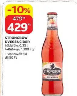 Auchan Strongbow üveges cider ajánlat