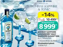 Auchan Bombay sapphire london dry vagy sapphire sunset gin ajánlat