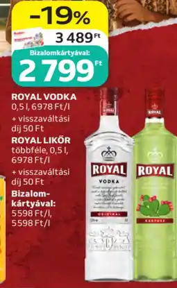 Auchan Royal vodka vagy royal likőr ajánlat