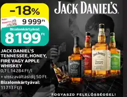 Auchan Jack daniels tennessee, honey, fire vagy apple whiskey ajánlat