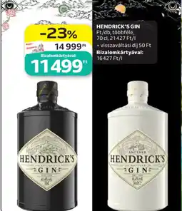 Auchan Hendricks gin ajánlat
