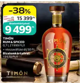Auchan Timōn rum & spiced ajánlat