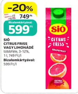 Auchan Sió citrus friss vagy limonádé ajánlat