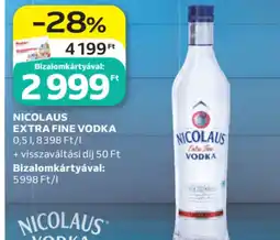 Auchan Nicolaus extra fine vodka ajánlat
