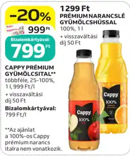 Auchan Cappy prémium gyümölcsital ajánlat