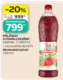 Auchan Pölöskei gyümölcsszörp ajánlat
