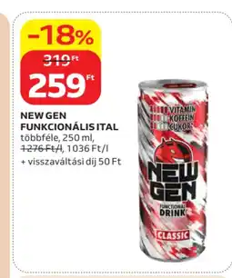 Auchan New gen funkcionális ital ajánlat