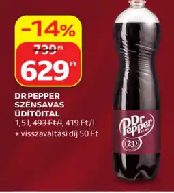 Auchan Dr pepper szénsavas üdítőital ajánlat