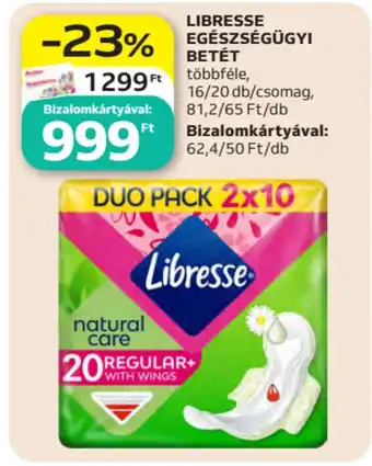 Auchan Libresse egészségügyi betét ajánlat