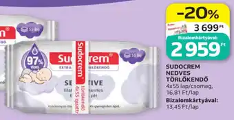 Auchan Sudocrem nedves törlőkendő ajánlat