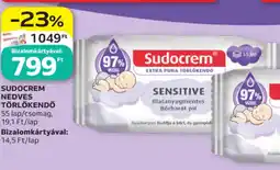 Auchan Sudocrem nedves törlőkendő ajánlat
