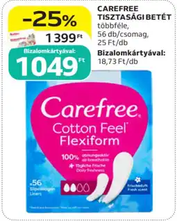 Auchan Carefree tisztasági betét ajánlat