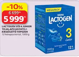 Auchan Nestlé lactogen 3 és 4 junior tejalapú anyatej-kiegészítő tápszer ajánlat