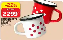 Auchan Zománcozott pöttyös bögre ajánlat