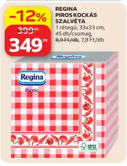 Auchan Regina piros kockás szalvéta ajánlat