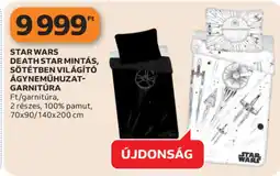Auchan Star wars death star mintás, sötétben világító ágyneműhuzat-garnitúra ajánlat
