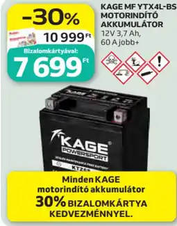 Auchan Kage mf YTX4L-BS motorindító akkumulátor ajánlat