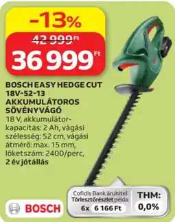 Auchan Bosch easy hedge cut 18V-52-13 akkumulátoros sövényvágó ajánlat