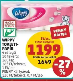 PENNY Wippy toalettpapír ajánlat