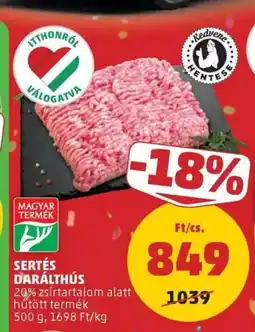 PENNY Kedvenc Hentes Sertés darálthús ajánlat