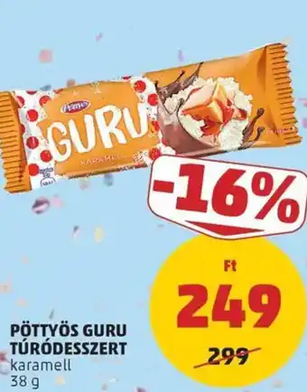 PENNY Pöttyös guru túródesszert ajánlat