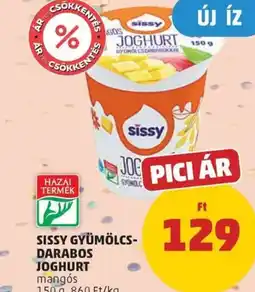 PENNY Sissy gyümölcsdarabos joghurt ajánlat