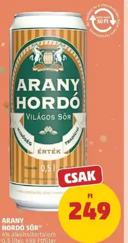 PENNY Arany hordó sör ajánlat