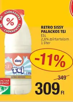 PENNY Sissy retro palackos tej ajánlat