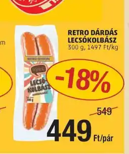 PENNY Retro dárdás lecsókolbász ajánlat