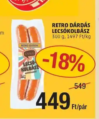 PENNY Retro dárdás lecsókolbász ajánlat
