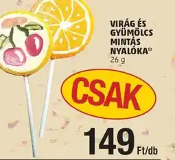 PENNY Virág és gyümölcs mintás nyalóka ajánlat