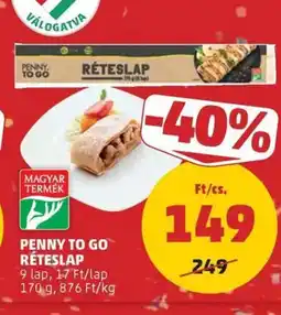 PENNY Penny to go réteslap ajánlat