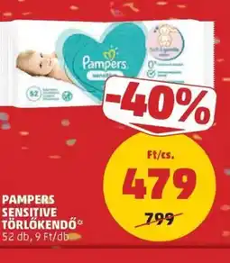 PENNY Pampers sensitive törlőkendő ajánlat