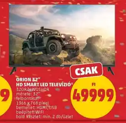 PENNY Orion 32" HD smart LED televízió ajánlat