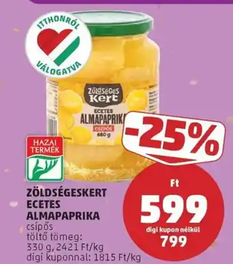 PENNY Zöldségeskert ecetes almapaprika ajánlat