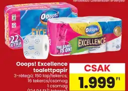 Spar Ooops! Excellence toalettpapír ajánlat