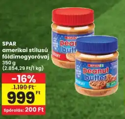 Spar Spar amerikai stílusú földimogyoróvaj ajánlat