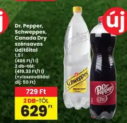 Spar Dr. Pepper, Schweppes, Canada Dry szénsavas üdítőital ajánlat