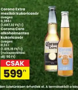 Spar Corona Extra mexikói kukoricasör, Cero alkoholmentes kukoricasör ajánlat