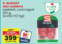 Spar S-BUDGET dán szalámi ajánlat