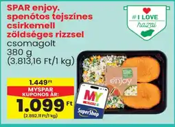 Spar Spar enjoy. Spenótos tejszínes csirkemell zöldséges rizzsel ajánlat