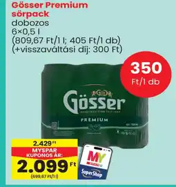 Spar Gösser Premium sörpack ajánlat