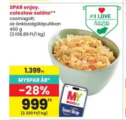 Spar Spar enjoy. Coleslaw saláta ajánlat