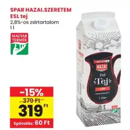 Spar Spar hazai.szeretem Esl tej ajánlat