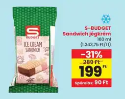 Spar S-BUDGET Sandwich jégkrém ajánlat
