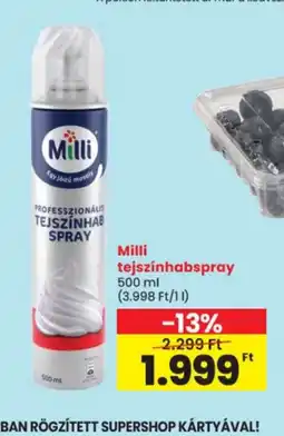 Spar Milli tejszínhabspray ajánlat